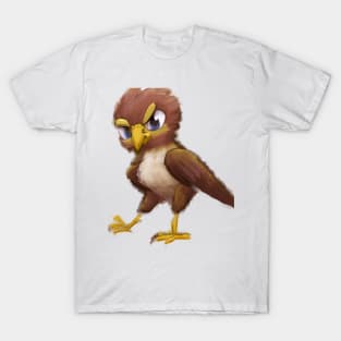 Cute Hawk Drawing T-Shirt